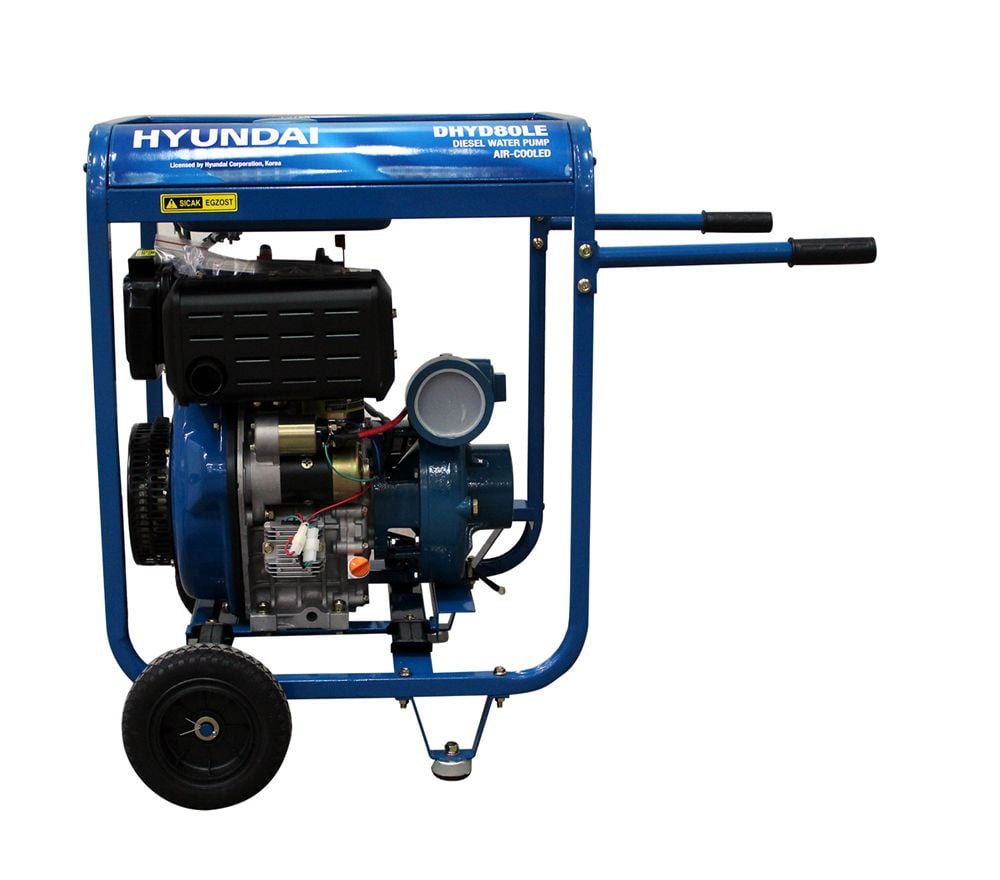 Hyundai DHYD80LE Dizel Su Motoru 3\'\' Marşlı Döküm Pompa