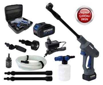 HYW70LI HYUNDAI AKÜLÜ BASINÇLI YIKAMA TABANCASI ÇANTALI